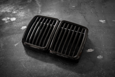 E30 Gloss Black Kidney Grill - Aftermarket Replacement (51131945877)-Exterior Body Parts-grip-drift-Garagistic-bmw