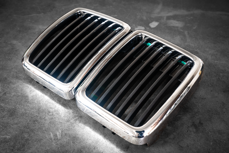 E30 Chrome Kidney Grill - Aftermarket Replacement (51131945877)-Exterior Body Parts-grip-drift-Garagistic-bmw