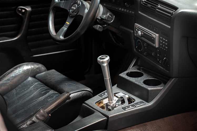 E30 "PRO" Self Centering Chassis Short Shifter-Shifters-grip-drift-Bare-Short-Aluminum Vintage W/Emblem-Garagistic-bmw