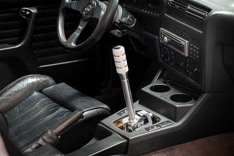 E30 "PRO" Self Centering Chassis Short Shifter-Shifters-grip-drift-Bare-Medium-Aluminum Knurled-Garagistic-bmw