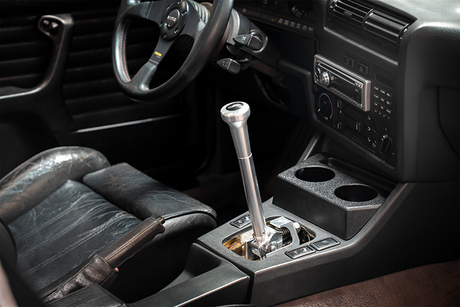 E30 "PRO" Self Centering Chassis Short Shifter-Shifters-grip-drift-Bare-Medium-Aluminum Vintage W/Emblem-Garagistic-bmw