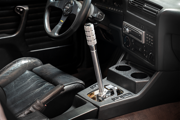 E30 "PRO" Self Centering Chassis Short Shifter-Shifters-grip-drift-Bare-Tall-Aluminum Knurled-Garagistic-bmw