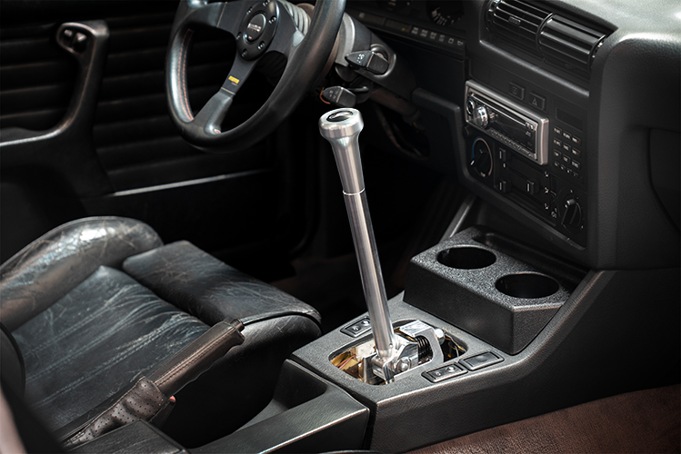 E30 "PRO" Self Centering Chassis Short Shifter-Shifters-grip-drift-Bare-Tall-Aluminum Vintage W/Emblem-Garagistic-bmw