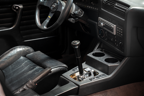 E30 "PRO" Self Centering Chassis Short Shifter-Shifters-grip-drift-Black Anodized-Short-Delrin Vintage W/Emblem-Garagistic-bmw
