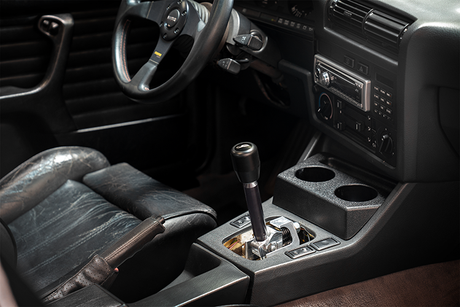 E30 "PRO" Self Centering Chassis Short Shifter-Shifters-grip-drift-Black Anodized-OEM-Delrin Standard W/Emblem-Garagistic-bmw