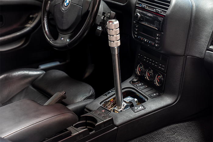 E36 "PRO" Self Centering Chassis Short Shifter-Shifters-grip-drift-Bare-Tall-Aluminum Knurled-Garagistic-bmw