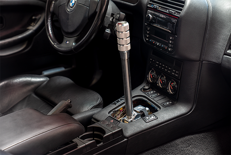 E36 "PRO" Self Centering Chassis Short Shifter-Shifters-grip-drift-Bare-Tall-Aluminum Knurled-Garagistic-bmw