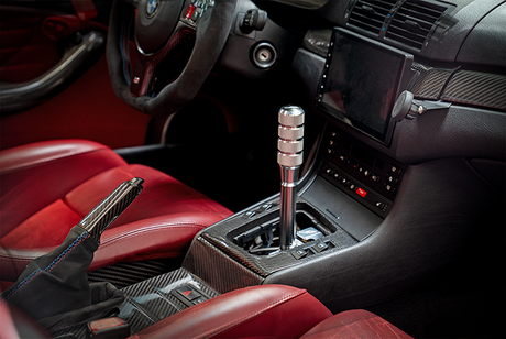 E46 "PRO" Self Centering Chassis Short Shifter-Shifters-grip-drift-Bare-OEM-Aluminum Knurled-Garagistic-bmw