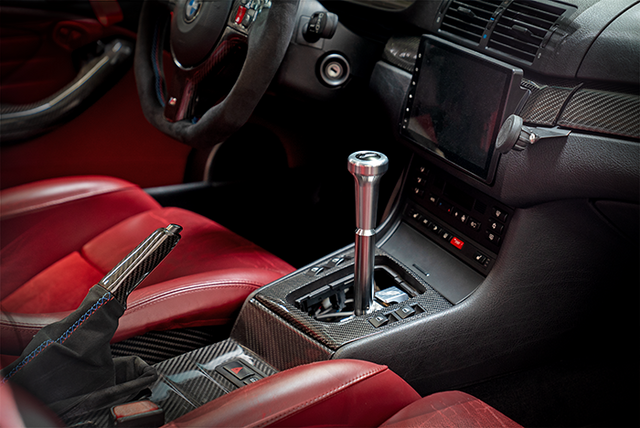 E46 "PRO" Self Centering Chassis Short Shifter-Shifters-grip-drift-Bare-OEM-Aluminum Vintage W/Emblem-Garagistic-bmw