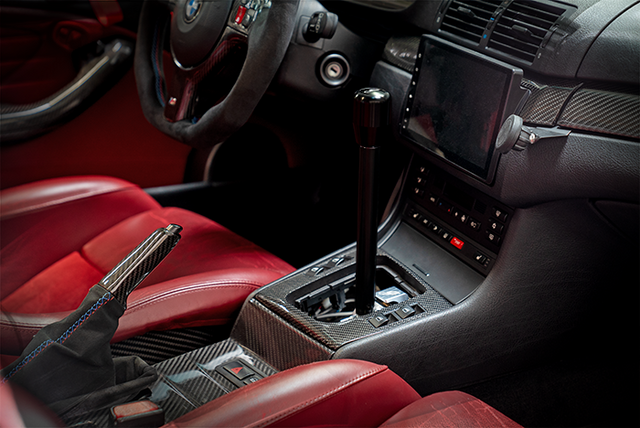 E46 "PRO" Self Centering Chassis Short Shifter-Shifters-grip-drift-Black Anodized-Tall-Aluminum Standard W/Emblem-Garagistic-bmw
