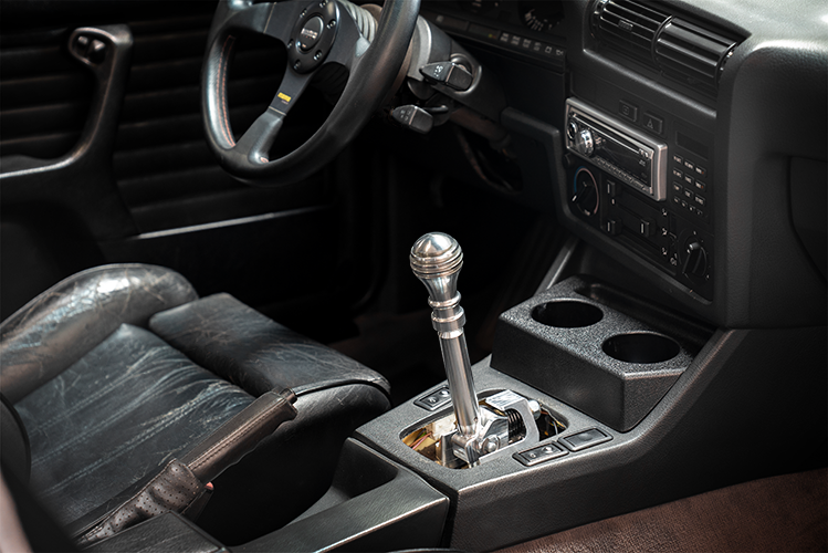 gear stick on steering wheel E30 "PRO" Self Centering Chassis Short Shifter exclusive at Garagistic