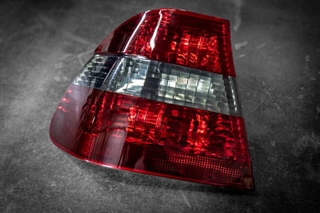 BMW E46 Sedan DEPO Smoked Red/Clear Tail Lights - 63216946533, 63216946534, 63216907945, 63216907946-Exterior Lights-grip-drift-Garagistic-bmw