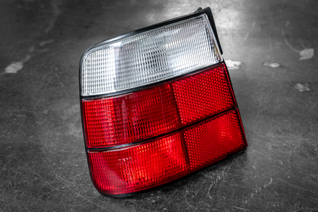BMW E34 DEPO Red/Clear Tail Lights - 63211389011, 63211389012-Exterior Lights-grip-drift-Garagistic-bmw