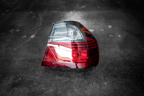 BMW E90 DEPO "Blackline" Style Smoked Red/Clear Tail Lights - 63217161955, 63217161956, 63216937459, 63216937460-Exterior Lights-grip-drift-Garagistic-bmw