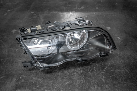 BMW E46 Sedan DEPO Black Projector Angel Eye Headlights - 63126902753, 63126902754, 63126902763, 63126902764, 63126906495, 63126906496-Exterior Lights-grip-drift-Garagistic-bmw