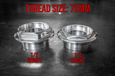 BBS RS Replacement Large Thread (72mm) Hex Nuts - Billet Aluminum-Wheel Accessories-grip-drift-72mm-1/2 Height-Garagistic-bmw