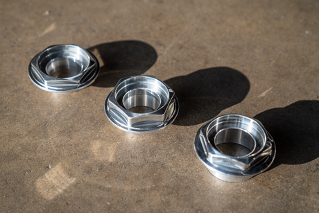 BBS RS Replacement Small Thread (58mm) Hex Nuts - Billet Aluminum-Wheel Accessories-grip-drift-58mm-Full Height-Garagistic-bmw