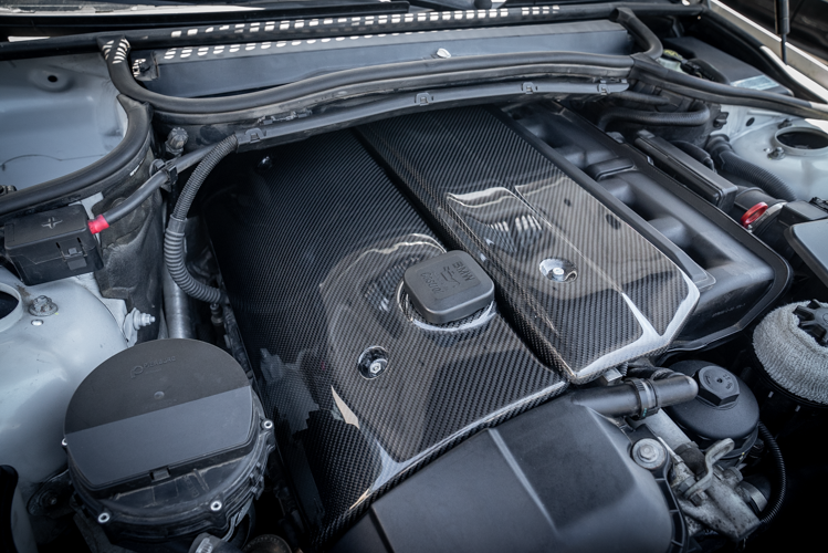 BMW E46 M54 / M52 Carbon Engine Cover - 11127526445, 11121710781-Engine Accessories-grip-drift-Yes - Add Fuel Rail Cover-Garagistic-bmw