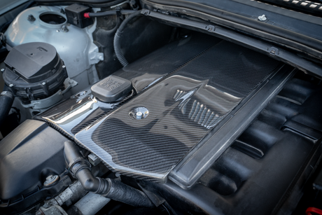 BMW E46 M54 / M52 Carbon Engine Cover - 11127526445, 11121710781-Engine Accessories-grip-drift-Yes - Add Fuel Rail Cover-Garagistic-bmw
