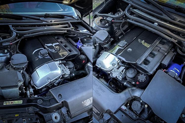 BMW E46 M54 / M52 Carbon Engine Cover - 11127526445, 11121710781-Engine Accessories-grip-drift-Yes - Add Fuel Rail Cover-Garagistic-bmw