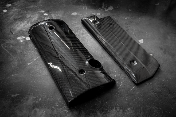 BMW E46 M54 / M52 Carbon Engine Cover - 11127526445, 11121710781-Engine Accessories-grip-drift-Yes - Add Fuel Rail Cover-Garagistic-bmw