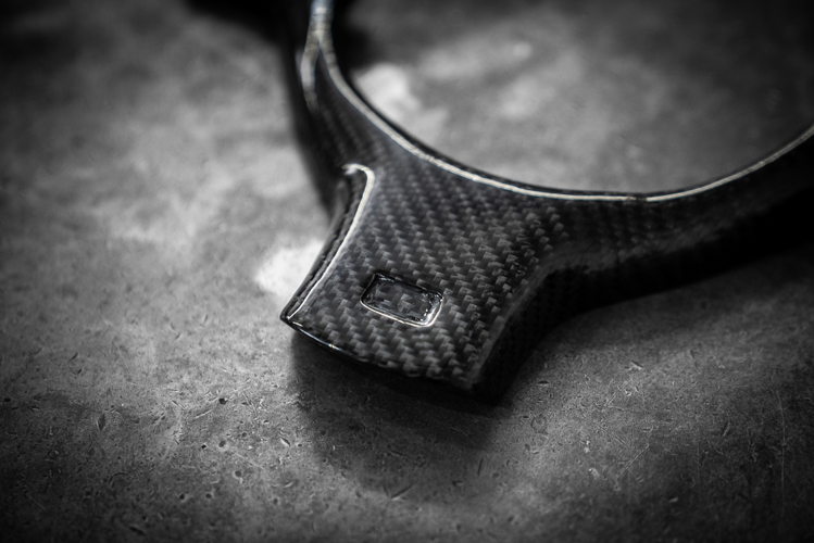 BMW E46 Carbon Fiber Steering Wheel trim - M3 - 32347833355, 32302229733-Interior Parts-grip-drift-No - Don't Add Matching Carbon Dash Trim-No - Don't Add Carbon Automatic Trans Trim-No - Don't Add Carbon Door Trim?-Garagistic-bmw