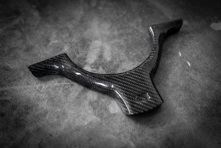 BMW E46 Carbon Fiber Steering Wheel trim - M3 - 32347833355, 32302229733-Interior Parts-grip-drift-No - Don't Add Matching Carbon Dash Trim-No - Don't Add Carbon Automatic Trans Trim-No - Don't Add Carbon Door Trim?-Garagistic-bmw