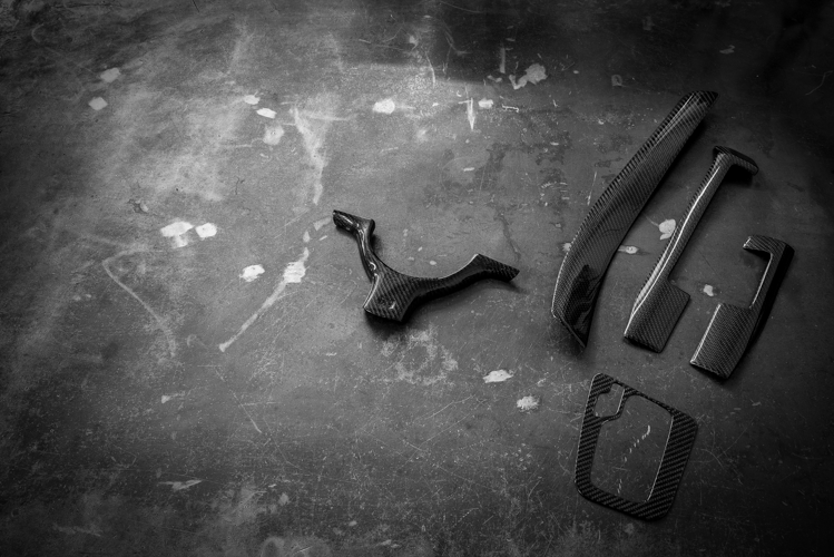 BMW E46 Carbon Fiber Steering Wheel trim - M3 - 32347833355, 32302229733-Interior Parts-grip-drift-Yes - Add Matching Carbon Dash Trim-Yes - Add Carbon Automatic Trans Trim-No - Don't Add Carbon Door Trim?-Garagistic-bmw