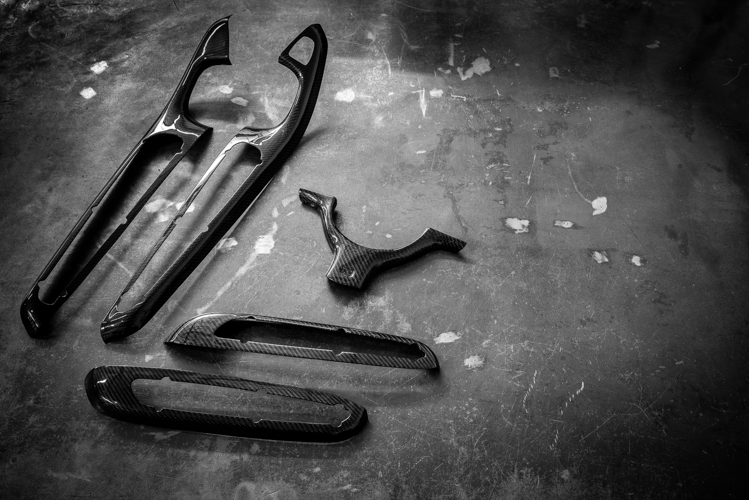 BMW E46 Carbon Fiber Steering Wheel trim - M3 - 32347833355, 32302229733-Interior Parts-grip-drift-No - Don't Add Matching Carbon Dash Trim-No - Don't Add Carbon Automatic Trans Trim-Yes - Add Carbon Door Trim (2 Door only!)-Garagistic-bmw