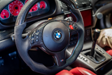 BMW E46 Carbon Fiber Steering Wheel trim - M3 - 32347833355, 32302229733-Interior Parts-grip-drift-No - Don't Add Matching Carbon Dash Trim-No - Don't Add Carbon Automatic Trans Trim-No - Don't Add Carbon Door Trim?-Garagistic-bmw