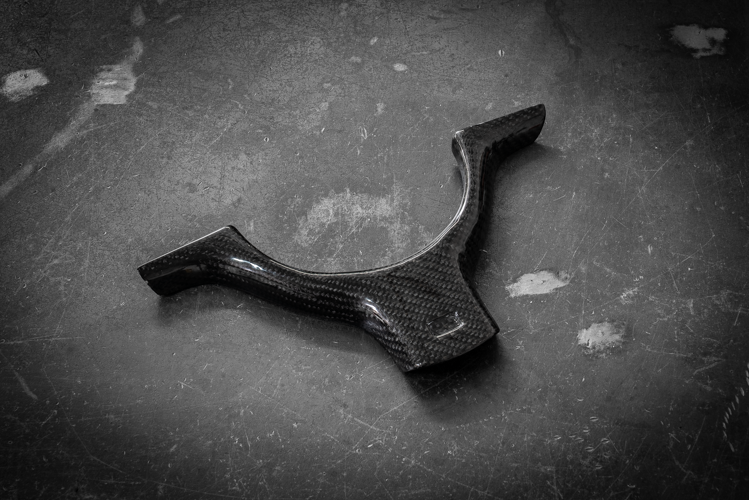 BMW E46 Carbon Fiber Steering Wheel trim - M3 - 32347833355, 32302229733-Interior Parts-grip-drift-No - Don't Add Matching Carbon Dash Trim-No - Don't Add Carbon Automatic Trans Trim-No - Don't Add Carbon Door Trim?-Garagistic-bmw