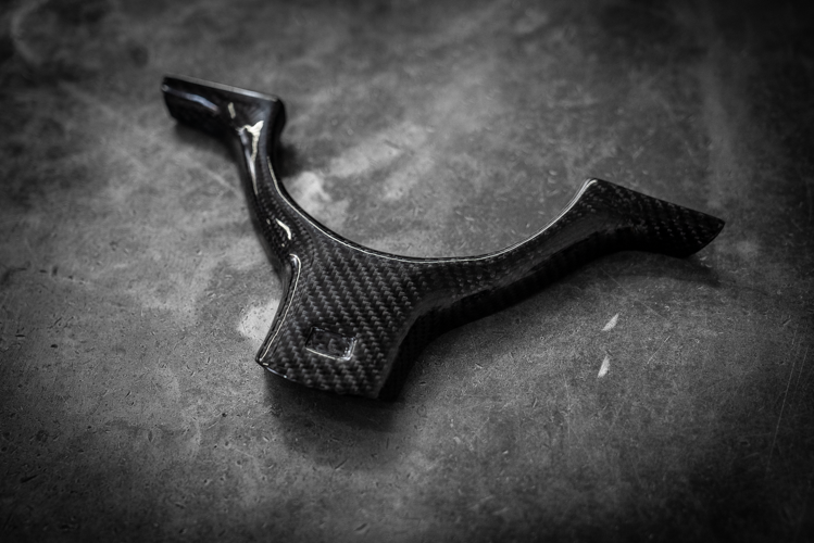 BMW E46 Carbon Fiber Steering Wheel trim - M3 - 32347833355, 32302229733-Interior Parts-grip-drift-No - Don't Add Matching Carbon Dash Trim-No - Don't Add Carbon Automatic Trans Trim-No - Don't Add Carbon Door Trim?-Garagistic-bmw