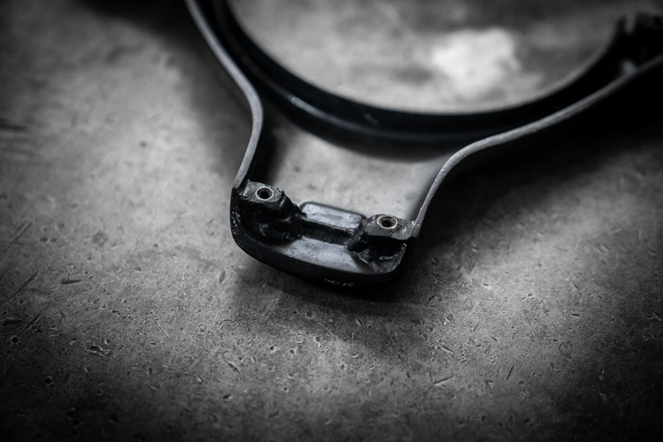 BMW E46 Carbon Fiber Steering Wheel trim - M3 - 32347833355, 32302229733-Interior Parts-grip-drift-No - Don't Add Matching Carbon Dash Trim-No - Don't Add Carbon Automatic Trans Trim-No - Don't Add Carbon Door Trim?-Garagistic-bmw