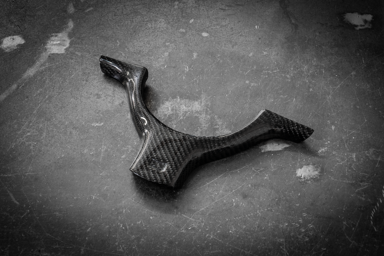 BMW E46 Carbon Fiber Steering Wheel trim - M3 - 32347833355, 32302229733-Interior Parts-grip-drift-No - Don't Add Matching Carbon Dash Trim-No - Don't Add Carbon Automatic Trans Trim-No - Don't Add Carbon Door Trim?-Garagistic-bmw