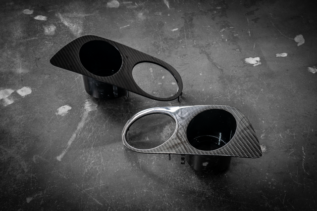BMW E46 M3 Carbon Fog Light Cover - Hamann Style-Exterior Body Parts-grip-drift-Garagistic-bmw
