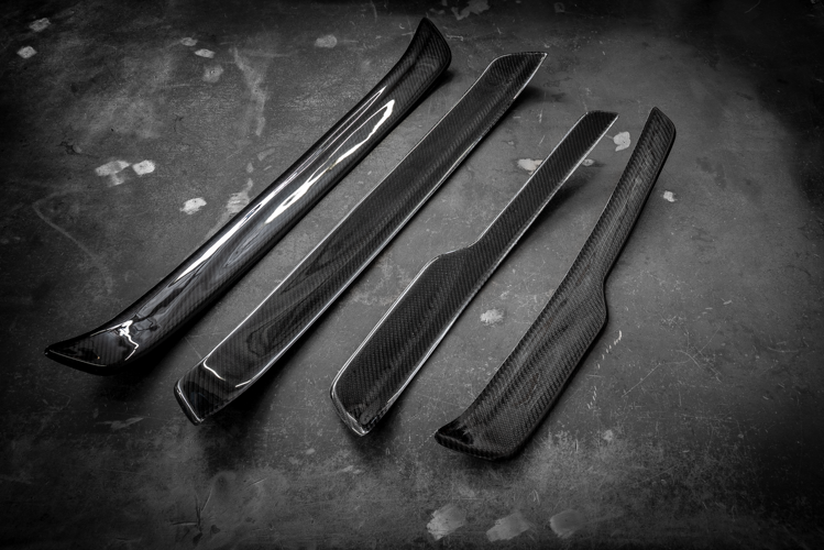 BMW E90 Carbon Fiber Inside door sill trim cover - 4 door and E91 Wagon compatible-Interior Parts-grip-drift-Garagistic-bmw