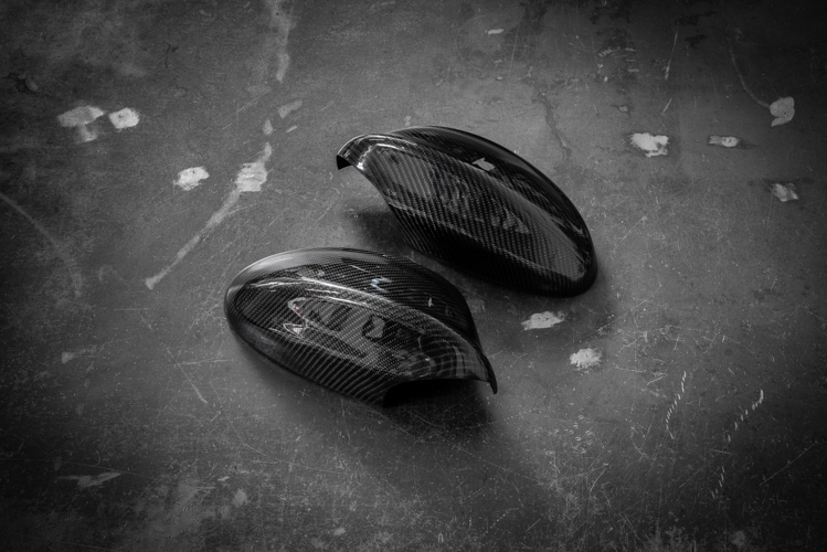 BMW E90 (05-08) Carbon Fiber Side Mirror Covers-Exterior Body Parts-grip-drift-Garagistic-bmw