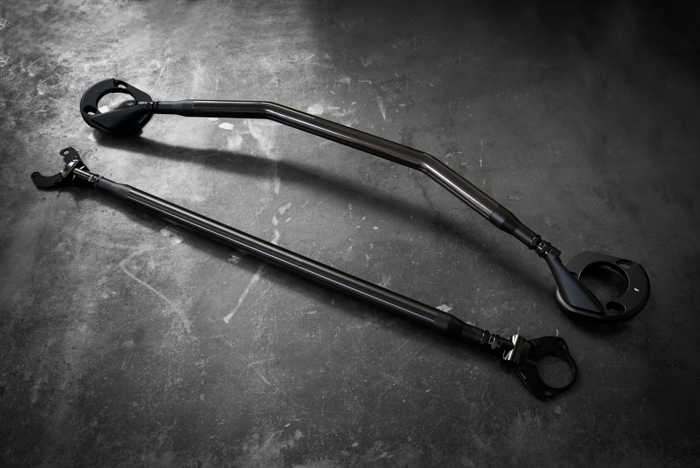 BMW E46 3 Series LTW Front Strut Bar - 323, 325, 328, 330, ZHP-Strut Bars-grip-drift-Black Anodize-Add Billet Aluminum Rear Strut Brace-No Thanks-Garagistic-bmw