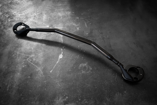 BMW E46 3 Series LTW Front Strut Bar - 323, 325, 328, 330, ZHP-Strut Bars-grip-drift-Black Anodize-Front Brace Only-No Thanks-Garagistic-bmw
