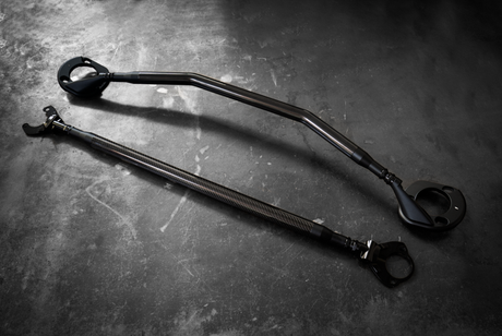 BMW E46 M3 LTW Front Strut Bar-Strut Bars-grip-drift-Black Anodize-Add Billet Aluminum Rear Strut Brace-No Thanks-Garagistic-bmw
