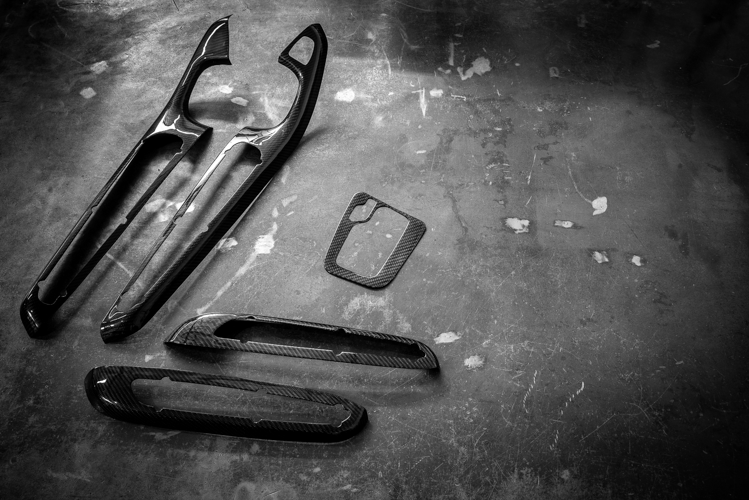 BMW E46 Carbon Fiber Automatic Transmission Trim-Interior Parts-grip-drift-No - Don't Add Matching Carbon Dash Trim-No - Don't Add Carbon Steering Wheel Trim-Yes - Add Carbon Door Trim (2 Door only!)-Garagistic-bmw