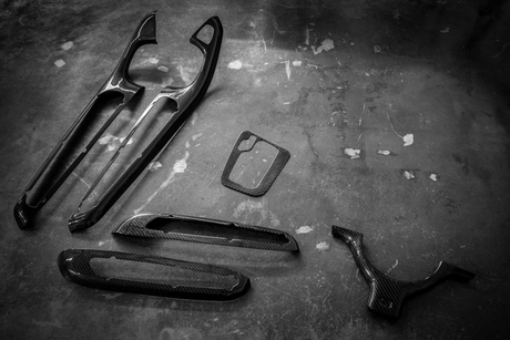 BMW E46 Carbon Fiber Automatic Transmission Trim-Interior Parts-grip-drift-No - Don't Add Matching Carbon Dash Trim-Yes - Add Carbon Steering Wheel Trim-Yes - Add Carbon Door Trim (2 Door only!)-Garagistic-bmw