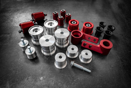 BMW E36 Complete Race Suspension Bushing Kit-Suspension Bushings-grip-drift-Aluminum-Centered - E46 Control Arms-Add Solid Engine and Transmission Bushings-Garagistic-bmw