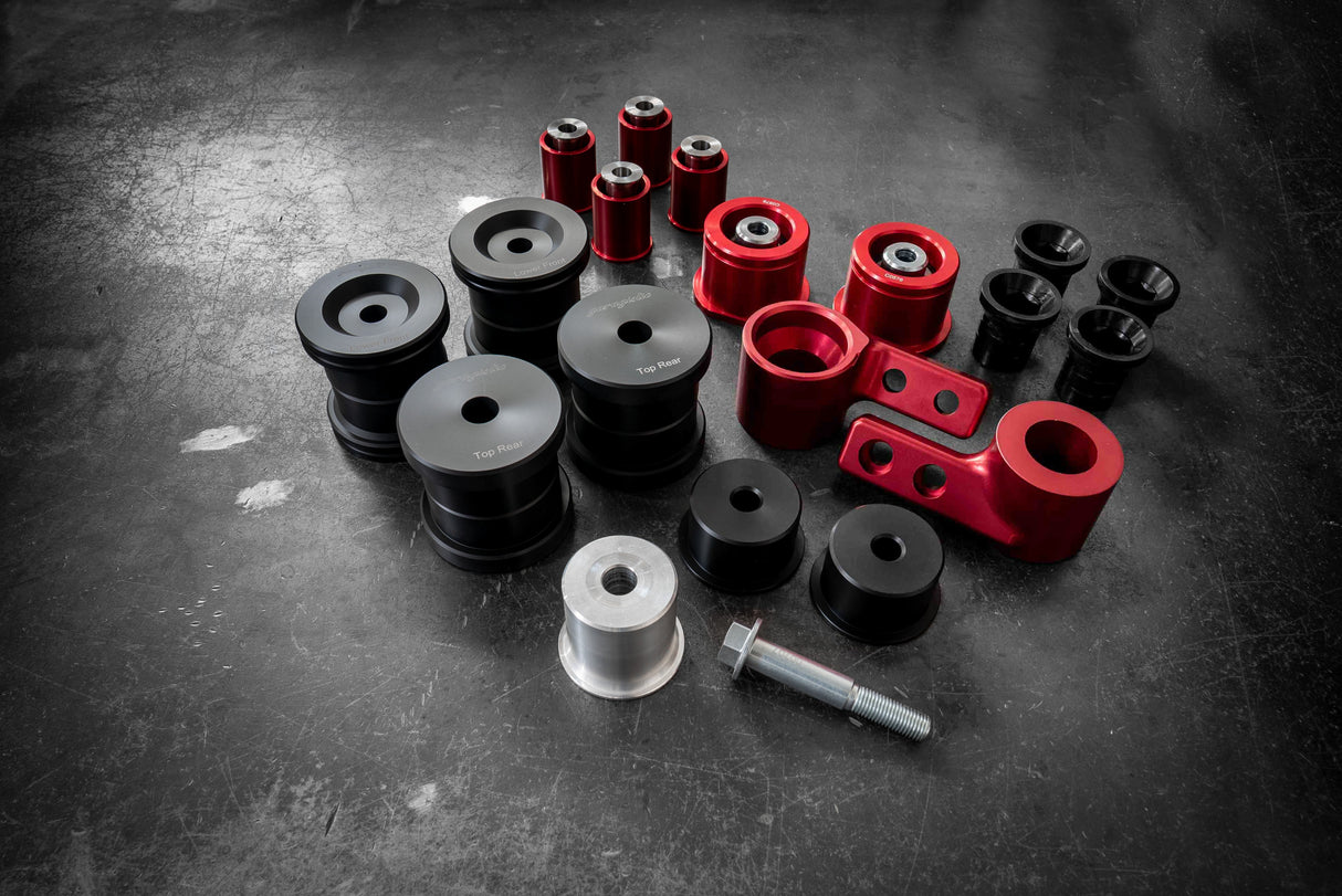 BMW E36 Complete Race Suspension Bushing Kit-Suspension Bushings-grip-drift-Delrin-Offset - E46 Control Arms-No thanks-Garagistic-bmw
