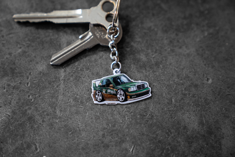 Garagistic 190e Keychain-Merch and Apparel-grip-drift-Garagistic-bmw