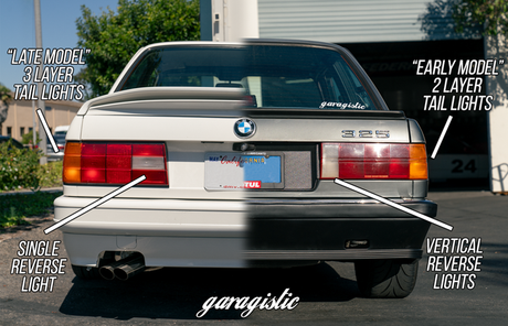 BMW E30 Late Model Clear MHW Style Tail Lights-Exterior Lights-grip-drift-Garagistic-bmw