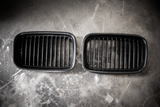 E36 (92-95) Matte Black Kidney Grille Set - 51138122237, 51138122238