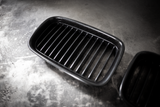 E36 (92-95) Matte Black Kidney Grille Set - 51138122237, 51138122238