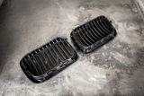 E36 (96-99) Matte Black Kidney Grille Set - 51138195151, 51138195152