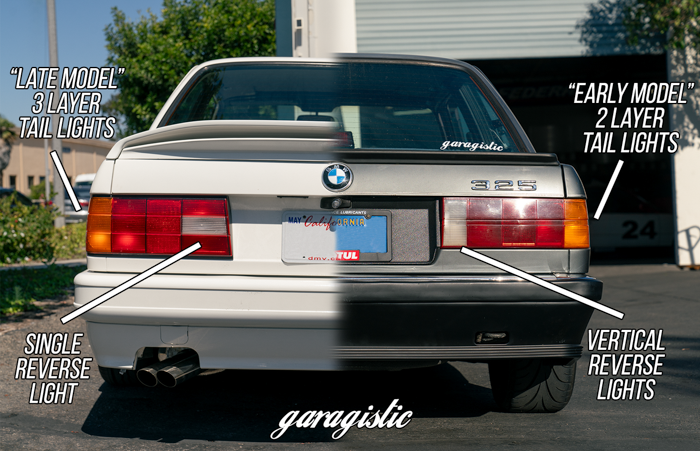 BMW E30 Early Model Startec Style Tail Lights - Smoked Pink-Exterior Lights-grip-drift-Garagistic-bmw